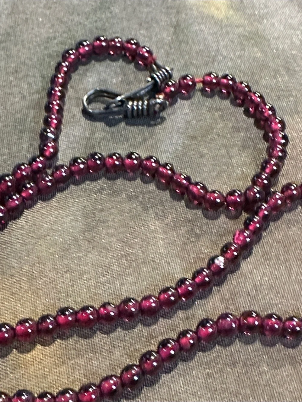 18” garnet Beaded Necklace - Women Jewelry
